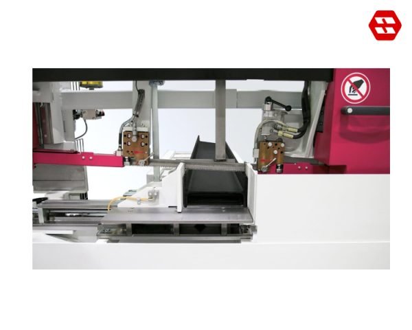 Double clamping vice of the horizontal bandsaw