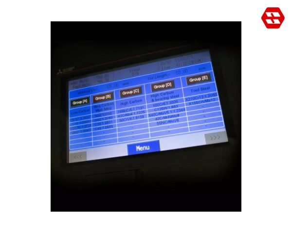 MATERIAL LIBRARY FOR THE AUTOMATIC SETTING OF THE BLADE ROTATION SPEED AND HEAD DOWN FEED RATE 3