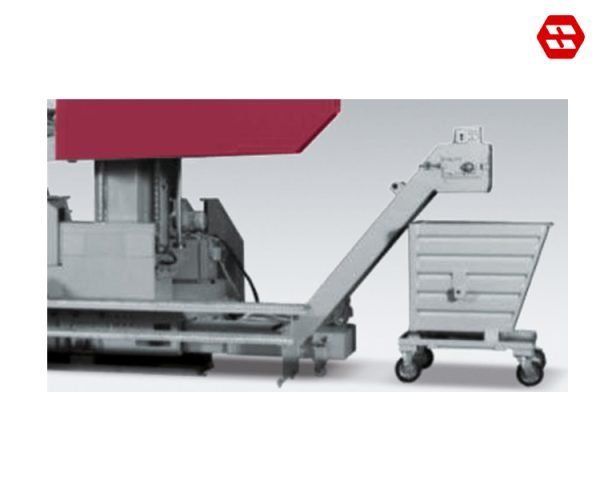 Process-reliable chip disposal by chain conveyor